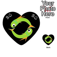 Green Fishes Playing Cards 54 (heart) 