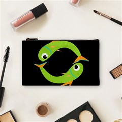 Green Fishes Cosmetic Bag (small) 