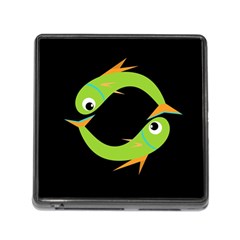 Green Fishes Memory Card Reader (square)