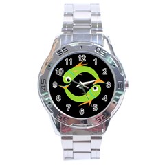 Green Fishes Stainless Steel Analogue Watch