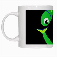 Green Fishes White Mugs