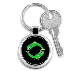 Green Fishes Key Chains (round) 