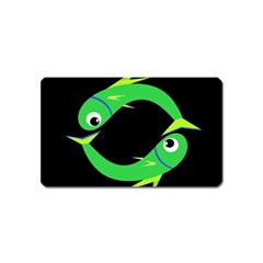 Green Fishes Magnet (name Card)