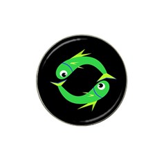 Green Fishes Hat Clip Ball Marker (4 Pack)