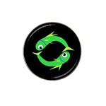 Green fishes Hat Clip Ball Marker (10 pack) Front