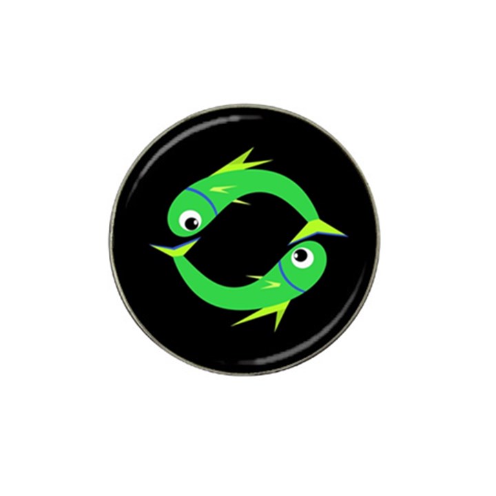 Green fishes Hat Clip Ball Marker (10 pack)