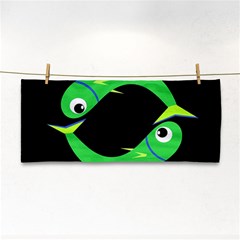 Green Fishes Hand Towel