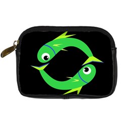 Green Fishes Digital Camera Cases