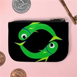 Green fishes Mini Coin Purses Back