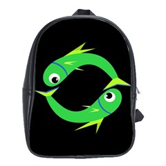 Green Fishes School Bags(large) 