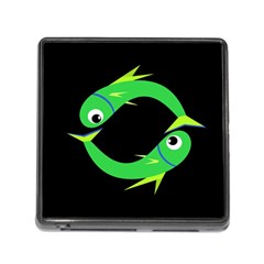 Green Fishes Memory Card Reader (square)