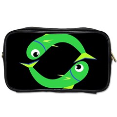 Green Fishes Toiletries Bags