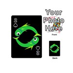 Green fishes Playing Cards 54 (Mini)  Front - Spade2