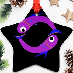 Purple Fishes Ornament (star) 