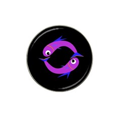 Purple Fishes Hat Clip Ball Marker by Valentinaart