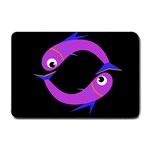 Purple fishes Small Doormat  24 x16  Door Mat