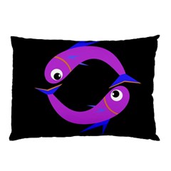 Purple Fishes Pillow Case