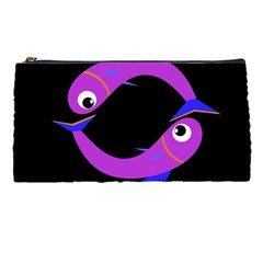 Purple Fishes Pencil Cases