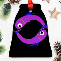 Purple Fishes Ornament (bell) 