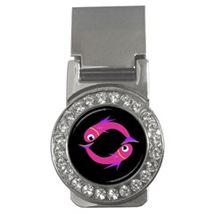 Magenta Fishes Money Clips (cz) 