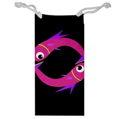 Magenta Fishes Jewelry Bags