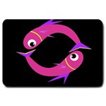 Magenta fishes Large Doormat  30 x20  Door Mat