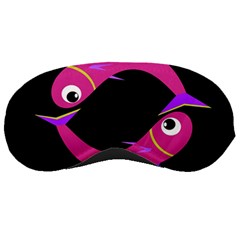 Magenta Fishes Sleeping Masks by Valentinaart