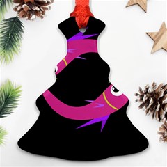 Magenta Fishes Ornament (christmas Tree)