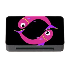 Magenta Fishes Memory Card Reader With Cf