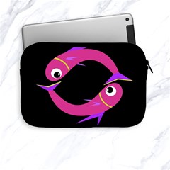 Magenta Fishes Apple Ipad Mini Zipper Cases by Valentinaart