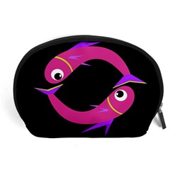 Magenta Fishes Accessory Pouches (large) 