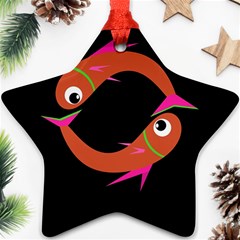 Orange Fishes Ornament (star) 