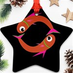 Orange fishes Ornament (Star)  Front