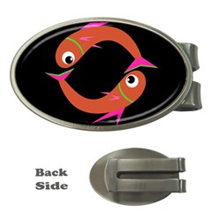 Orange Fishes Money Clips (oval) 