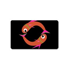 Orange Fishes Magnet (name Card)