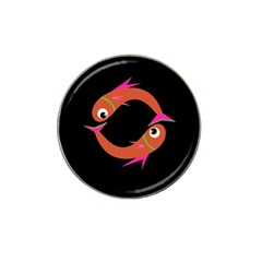 Orange Fishes Hat Clip Ball Marker (4 Pack) by Valentinaart