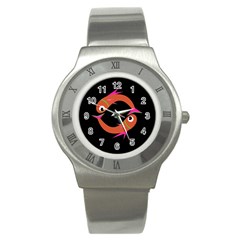 Orange Fishes Stainless Steel Watch