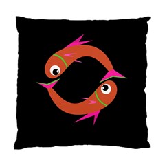 Orange Fishes Standard Cushion Case (two Sides)