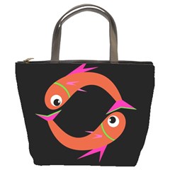 Orange Fishes Bucket Bags