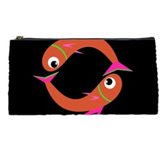 Orange Fishes Pencil Cases by Valentinaart