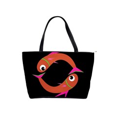 Orange Fishes Shoulder Handbags