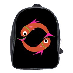 Orange Fishes School Bags(large) 