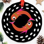 Orange fishes Ornament (Round Filigree)  Front