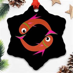 Orange Fishes Ornament (snowflake) 