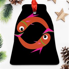 Orange Fishes Ornament (bell)  by Valentinaart