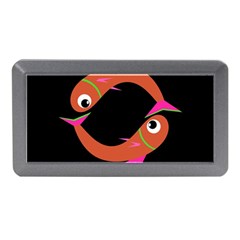 Orange Fishes Memory Card Reader (mini) by Valentinaart