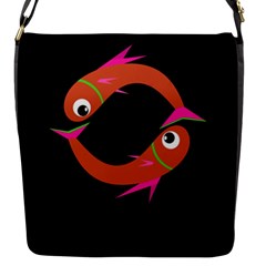 Orange Fishes Flap Messenger Bag (s)