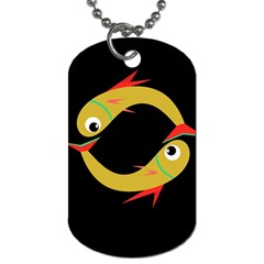 Yellow Fishes Dog Tag (one Side)