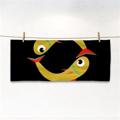 Yellow Fishes Hand Towel