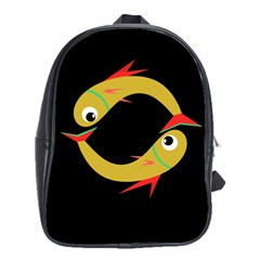 Yellow Fishes School Bags(large) 